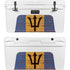 Barbados Flag Dark Wood YETI Tundra 65 Hard Cooler Skin